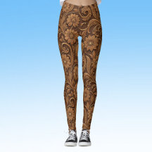 Cuero Falso Vintage con Aspecto Labrado Floral