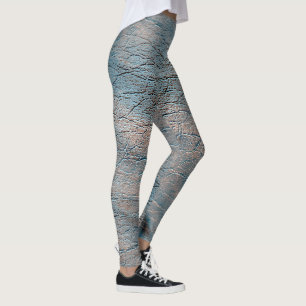 Leggings Cuero gris y marrón manchado con cierto matiz de s