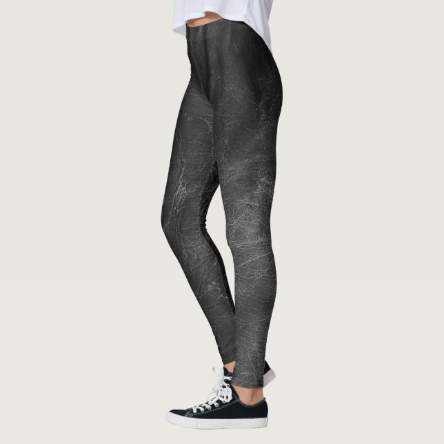 Leggings cuero negro templado (Izquierda)