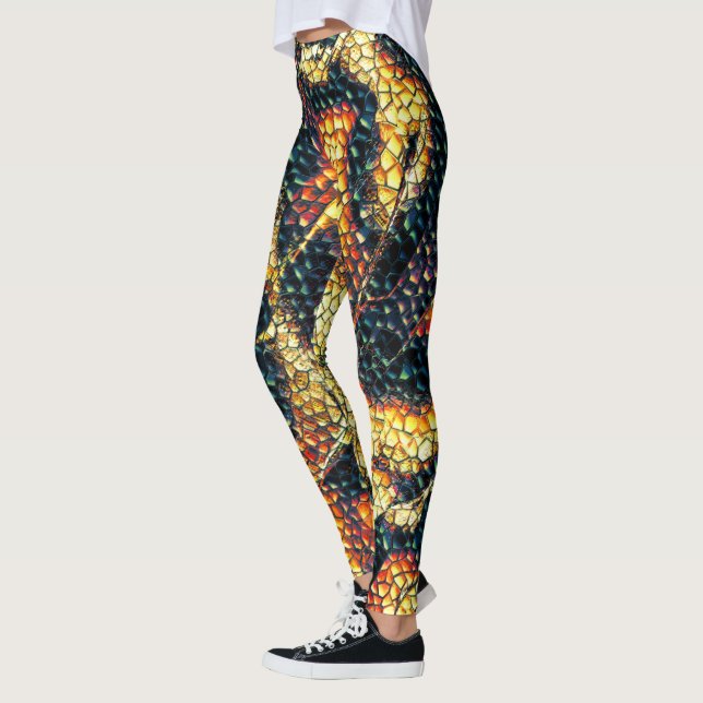 Leggings ¿Cuero reptil con manchas amarillentas y marrones? (Izquierda)