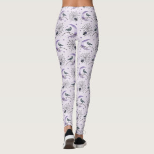Leggings Cuervo Caprichoso de Telaraña Halloween