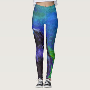 Leggings Cuervo con las polainas de una actitud