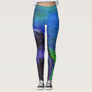 Leggings Cuervo con las polainas de una actitud