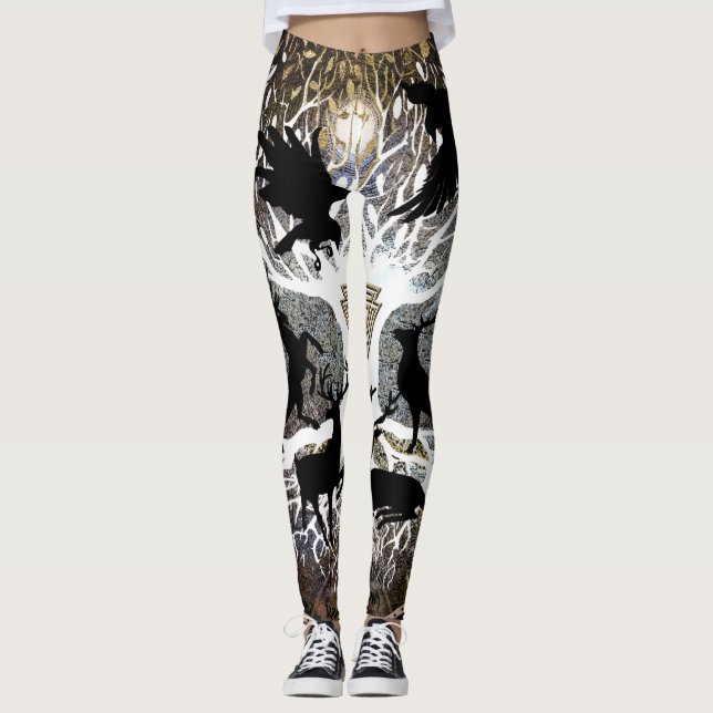 Leggings Cuervos de las polainas de Odin (Anverso)