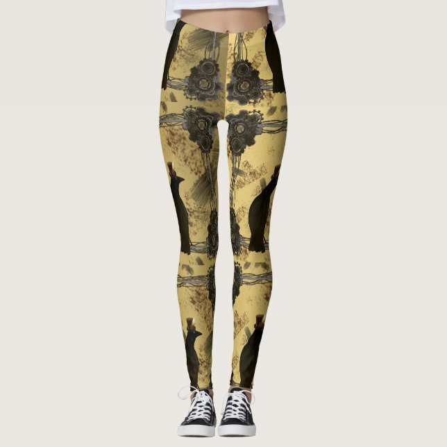 Leggings Cuervos de Steampunk y polainas frescos de los (Anverso)