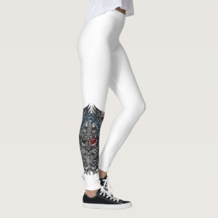 Leggings Cuervos y espadas de Odín Mitología vikinga bander
