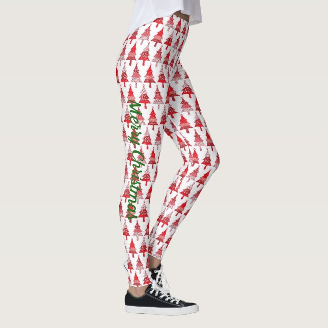 Leggings Cuidada Navidad Árbol vacaciones Yule Año Nuevo RO (Derecha)