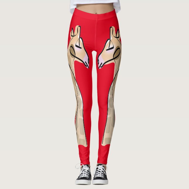 Leggings Cuidada pareja de jirafa Thunder_Cove (Anverso)