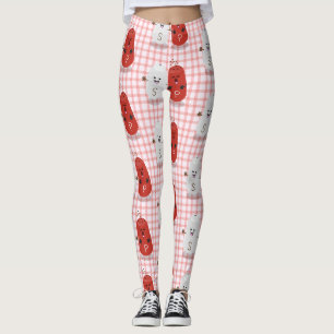 Leggings Cuidada y feliz personalizado de sal y pimienta de