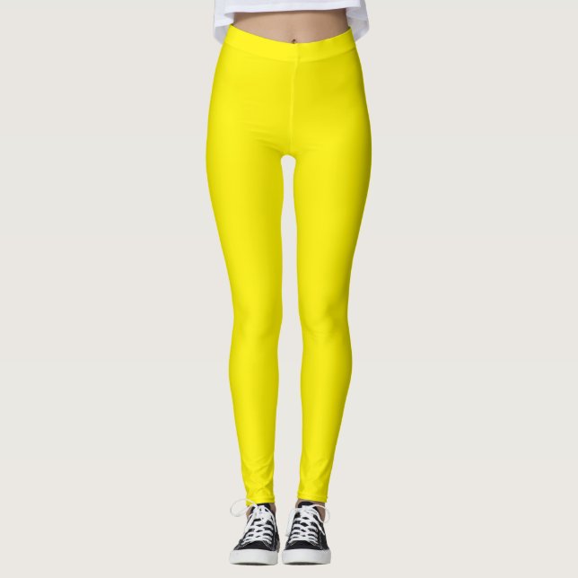 Leggings ¡CUIDADO! Piernas - Amarillo (Anverso)