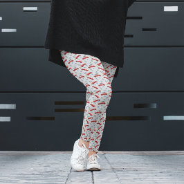 Leggings Cuidados Navidades de coches de época roja