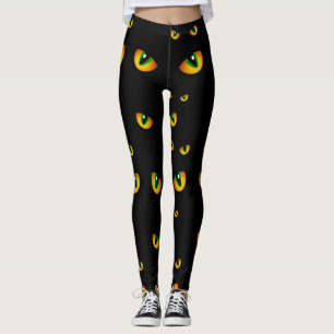 Leggings Cuidados y espeluznantes ojos de gato negro de Hal