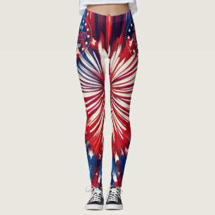 Leggings Cumpleaños 250 de América 1776-2026 Fuegos Artific