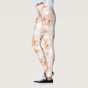 Leggings Cumpleaños de Flores de Melocotón Bonito