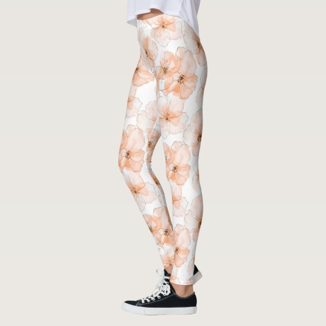 Leggings Cumpleaños de Flores de Melocotón Bonito (Izquierda)