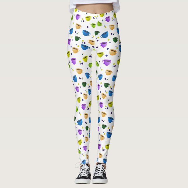 LEGGINGS CUPS DE CAFÉ Y CUADROS DE POLKA (Anverso)