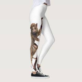 Leggings Curiosamente sorprendida Taxidermy Lemur Monkey Cr
