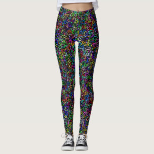 Leggings Curly Q multicolor