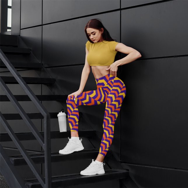 Leggings Curso de entrenamiento de chevron de banda corta (Subido por el creador)