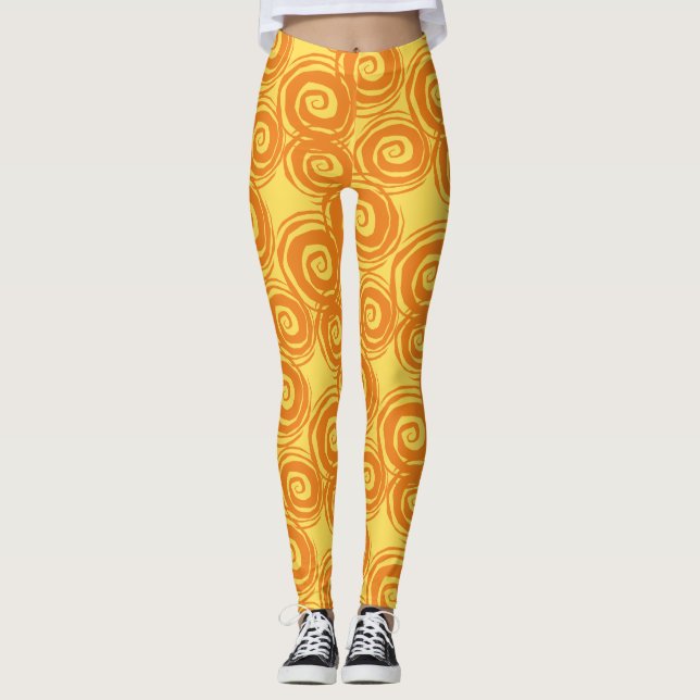 Leggings Curso de naranja amarillo caracol (Anverso)
