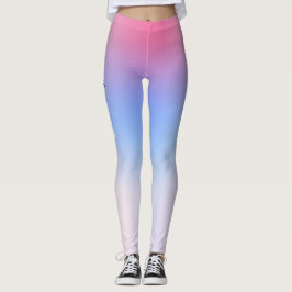 Leggings Curso suave de yoga azul claro rosa