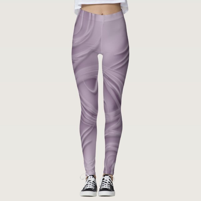 Leggings Cursos sobre obras de arte púrpura (Anverso)