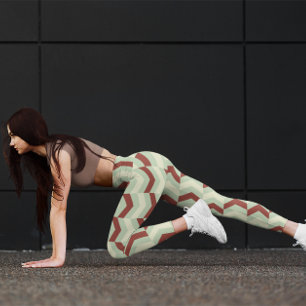 Leggings Curte Brick Chevron Workout Green