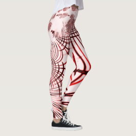 Leggings Curvas de color rojo pardo cruzado sobre fondo cla
