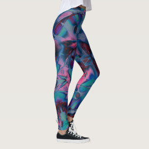 Leggings Curvas desordenadas y pulidas de tonos de cian a r
