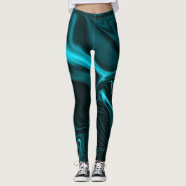 Leggings Curvas en azul turquesa oscuro, cielo profundo o c