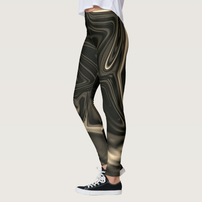 Leggings Curvas marrones o ondulación, más oscuras. (Izquierda)