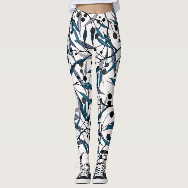 Leggings Curvas naturales de mano floral (Anverso)