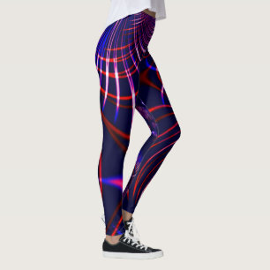 Leggings Curvas puntiagudas de azul a rojo y blanco. Lila?