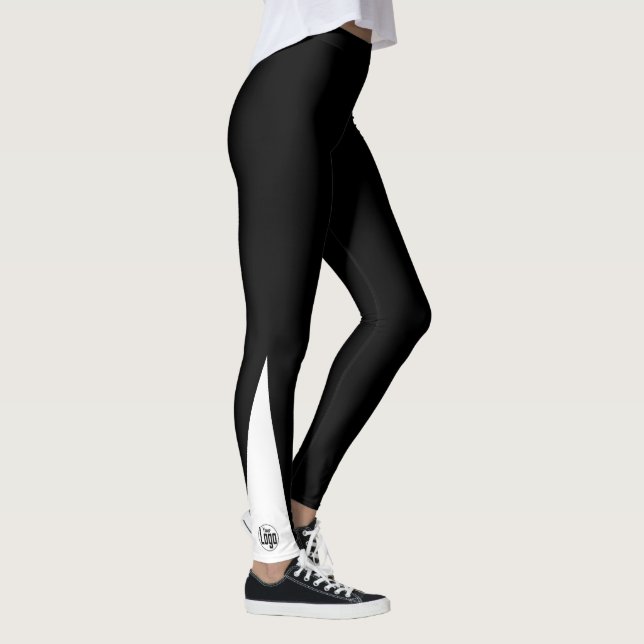 Leggings Custom Company Logo Black and White (Derecha)
