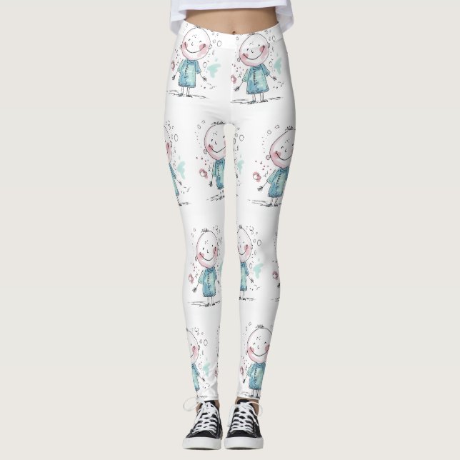 Leggings custom kids drawing (Anverso)