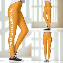 Leggings Custom Print Yoga Crew Bright Orange