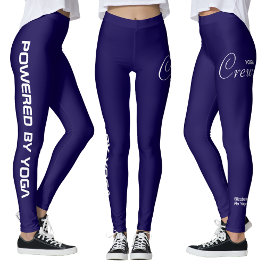 Leggings Custom Print Yoga Crew Dark Blue