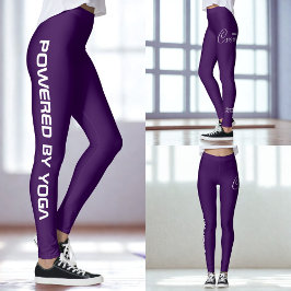 Leggings Custom Print Yoga Crew Dark Purple