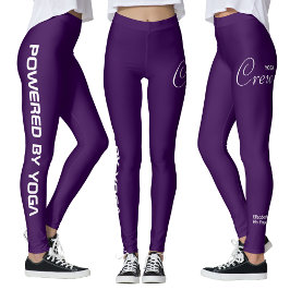Leggings Custom Print Yoga Crew Purple
