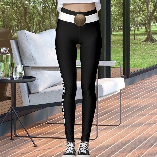 Leggings Customized White Black Pet Cat Lover Custom Made (Subido por el creador)