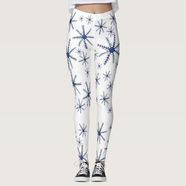 Leggings Cute acuarela Copos de nieve Leging (Anverso)