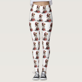 Leggings Cute Christmas Puppy on Gift Box