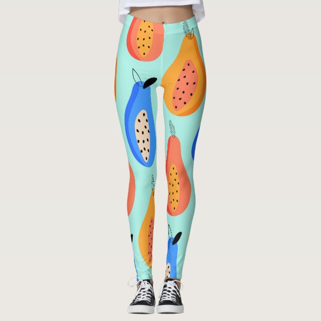 Leggings Cute Citrus Fruits Verano Vintage (Anverso)