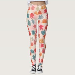 Leggings Cute Colorful Autumn Leaf