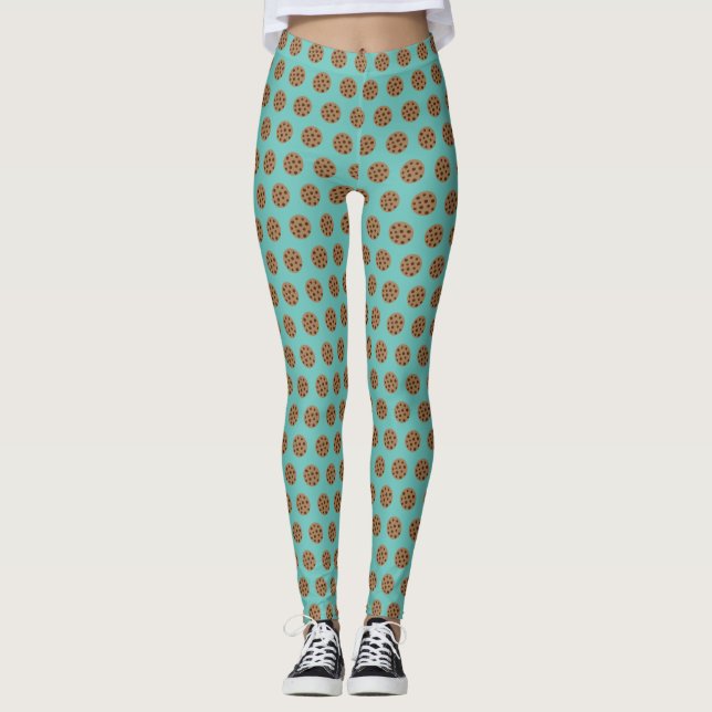 Leggings Cute Cookies Foodie Turquoise Blue (Anverso)