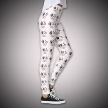 Leggings Cute Cow Pink Leging<br><div class="desc">Un patrón de vaca dulce al estilo personalizado en una leyenda rosa: ¡una idea de regalo para una novia o una persona que ama a los animales!</div>