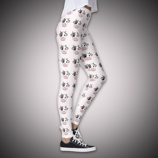 Leggings Cute Cow Pink Leging (Cute Cow Pink Legging)