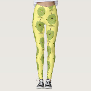 Leggings Cute crema crema de manzana cherimoya personalizad