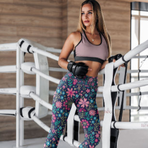 Leggings Cute Ditzy Floral Pattered   Piernas