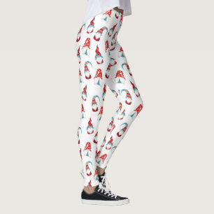 Leggings Cute Divertido Gnome Elf Patrón nórdico moderno